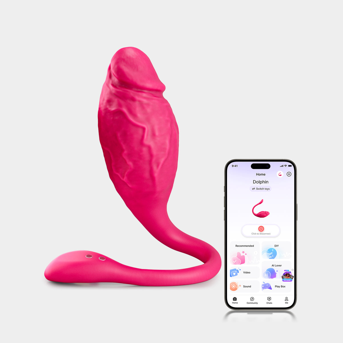 ROSE-J| APP-gesteuerter Vibrator mit realistischer Kopf