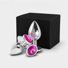 PLST| Anal Plug Set Edelstahl mit Kristall