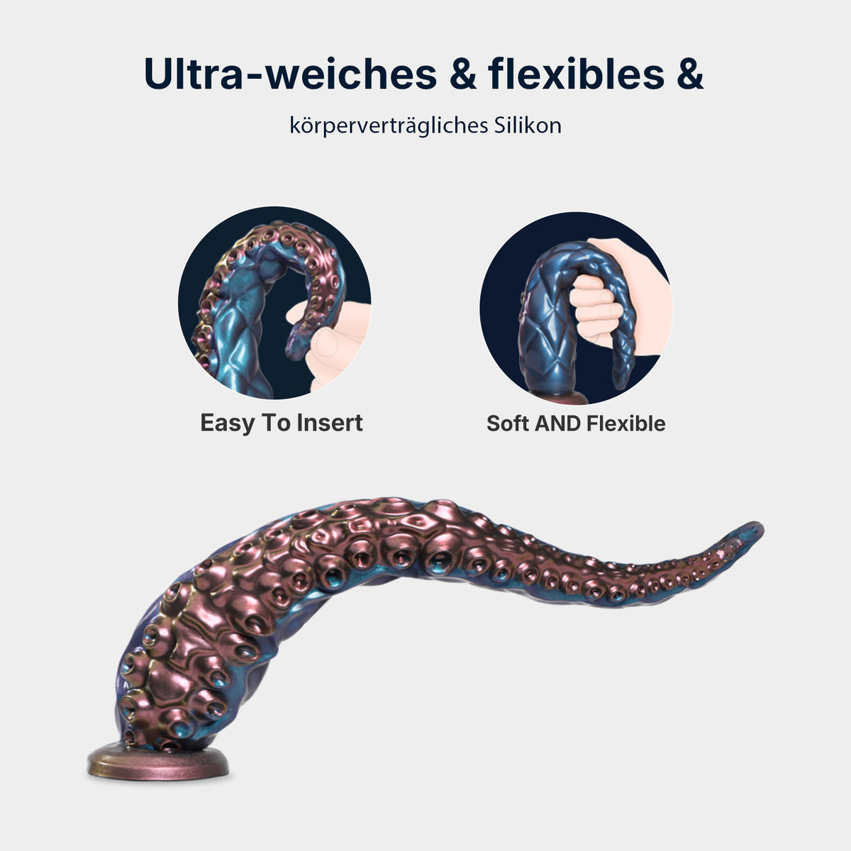 OCTO| XXL Tentakel Dildo – Flexibler Monsterdildo mit Strukturdesign