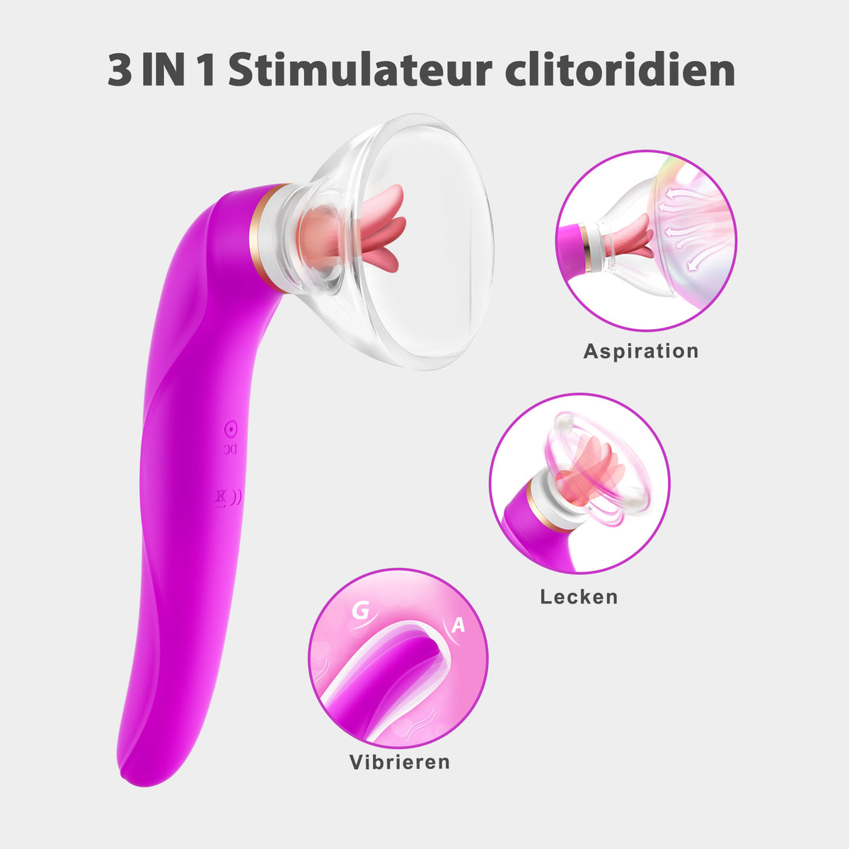 LICKY| Klitoris-Sauger Vibrator mit Saugfunktion