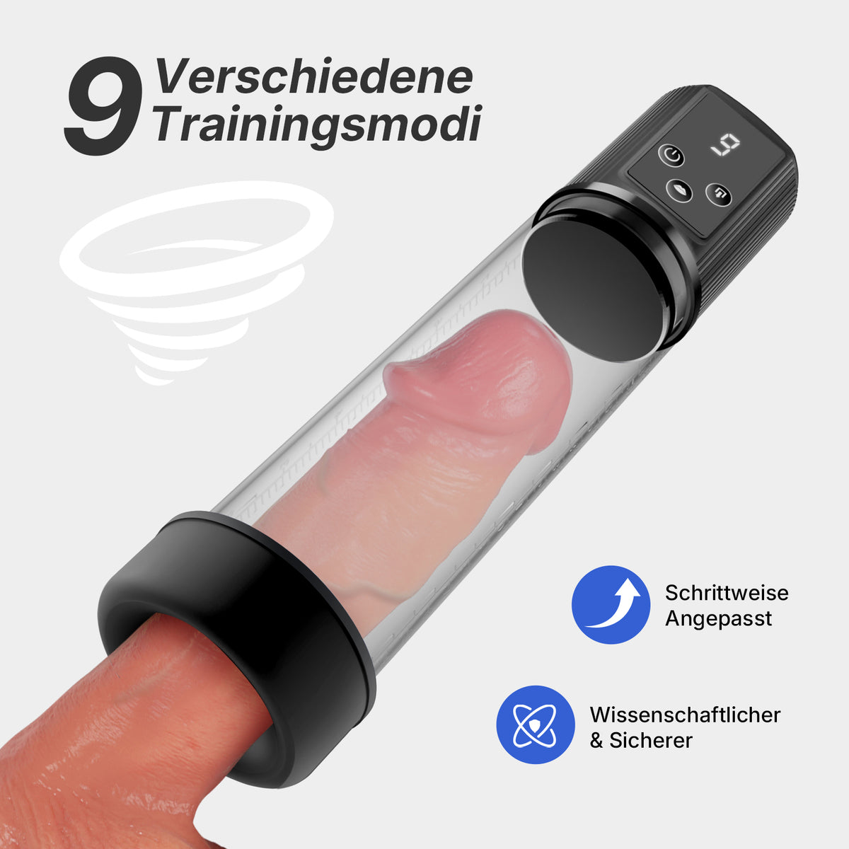 JERK| APP-Penispumpe Elektrisch – 7-teilig, 9 Saugstufen