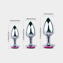 PLST| Anal Plug Set Edelstahl mit Kristall