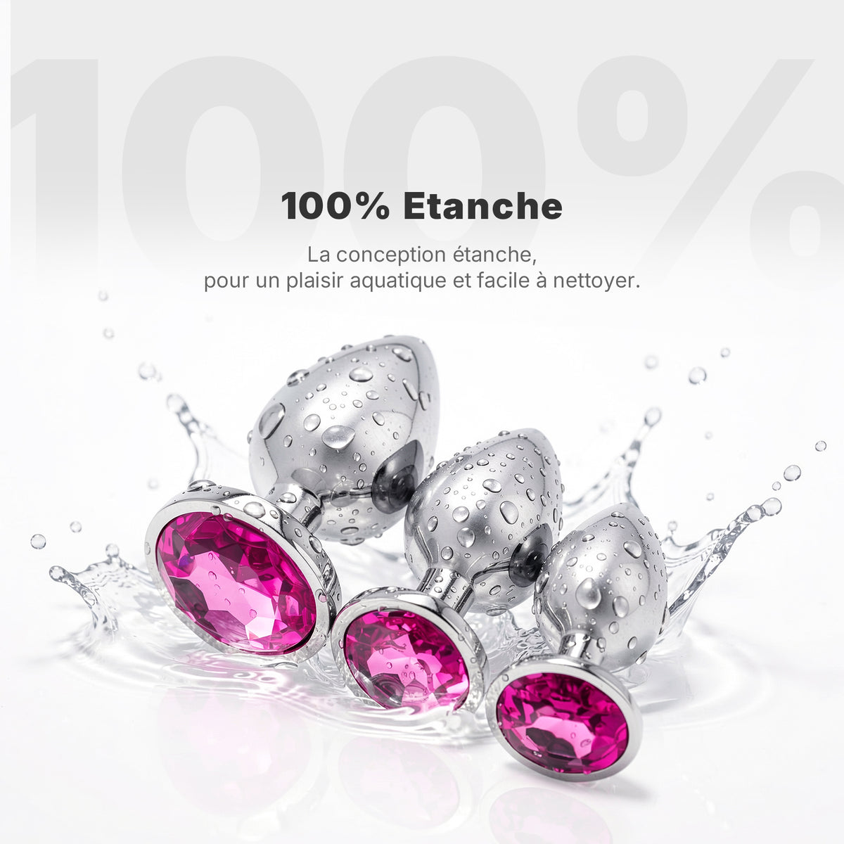 PLST| Anal Plug Set Edelstahl mit Kristall