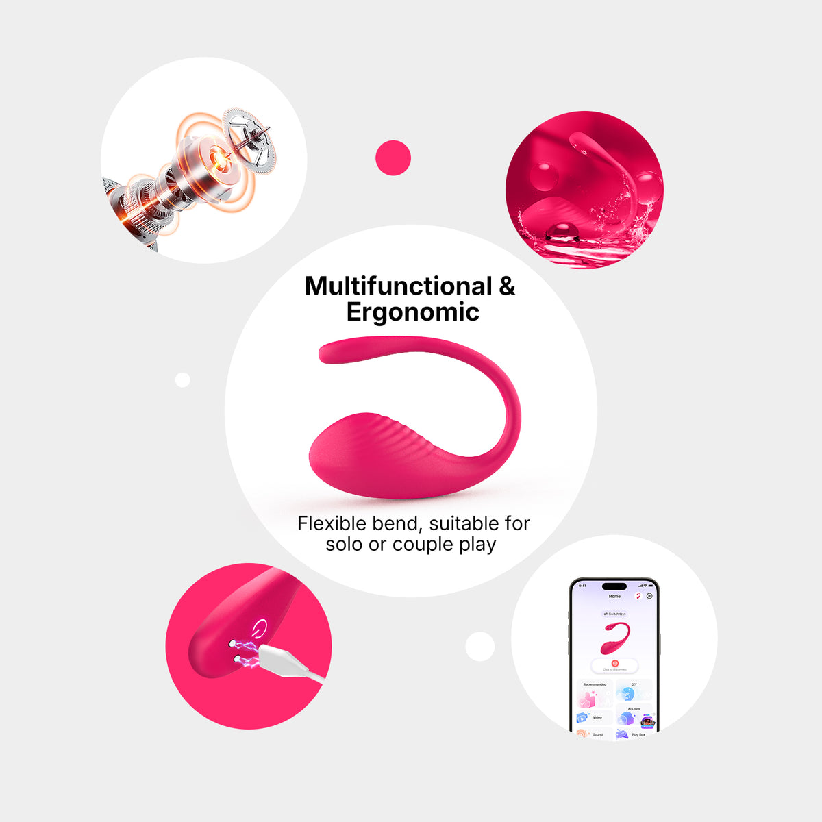 EUPHORIC| APP-Vibrations Ei & Vagina Toy