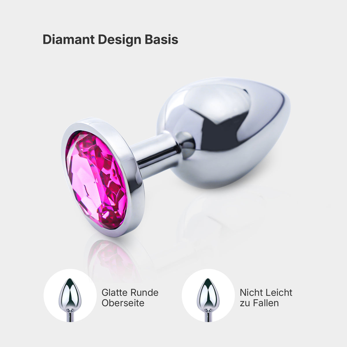 PLST| Anal Plug Set Edelstahl mit Kristall