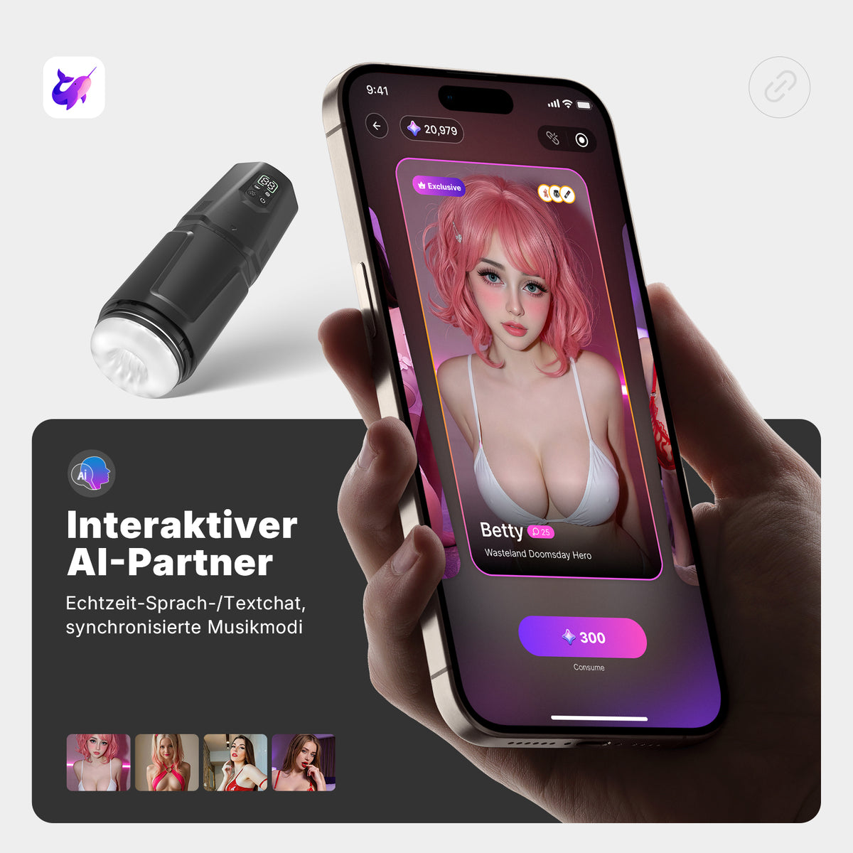MIGHTY| APP-Leistungsstarker Masturbator