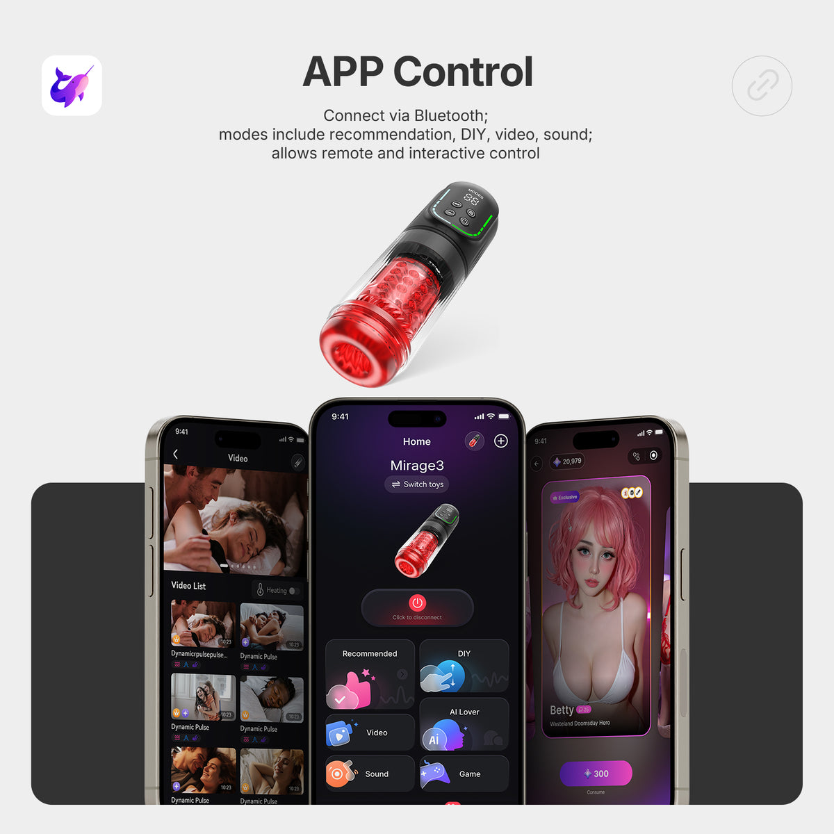 RYZEN| APP-Steuerung Elektrischer Masturbator