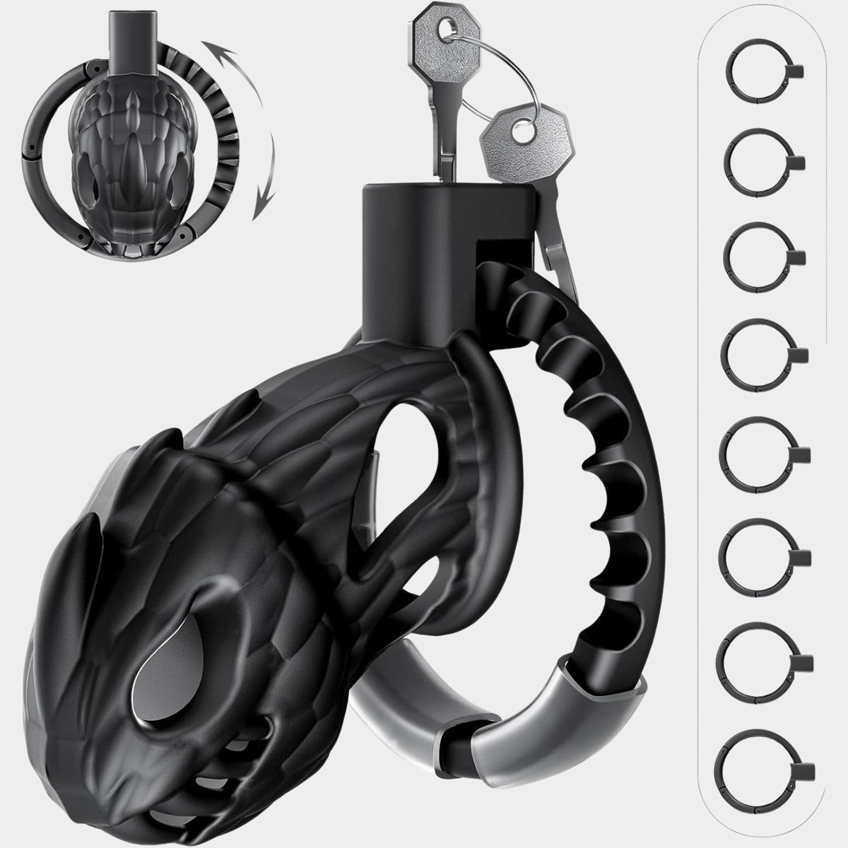 YL-BLACK| Vibrierender Doppel-Penisring mit 10 Modi