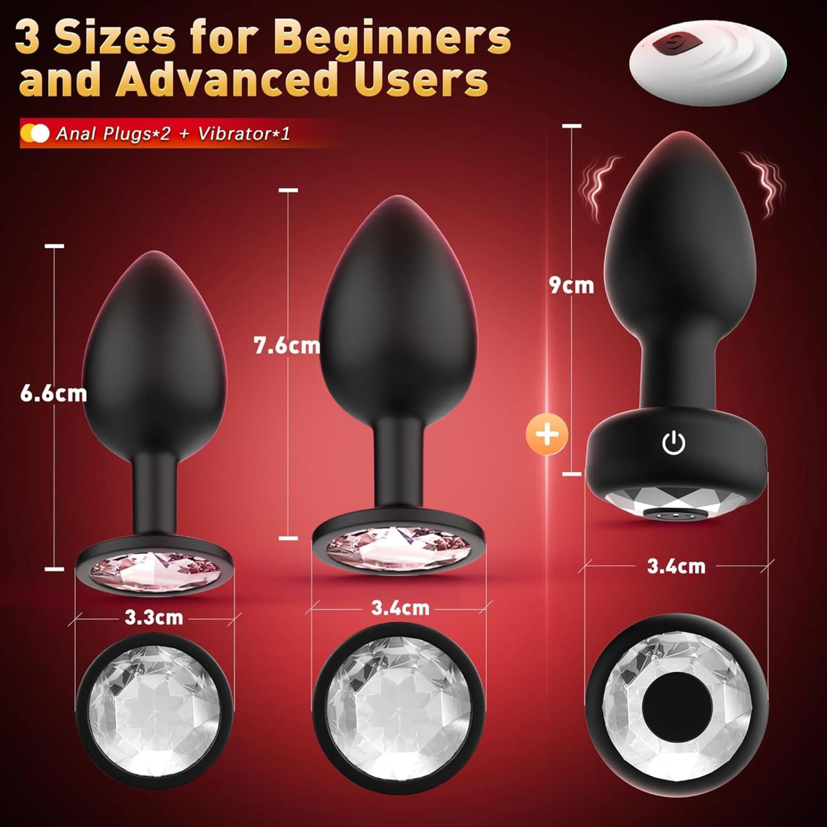 PEKKA-SET| APP-Butt Plug Set mit Vibration & AI Steuerung