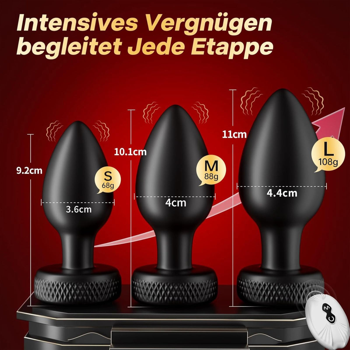 BUTSETT| Butt Plug Set mit Vibration & Fernbedienung
