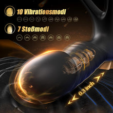 VELA-BLACK| 4-in-1 Prostata-Vibrator mit Cockring & Fernbedienung