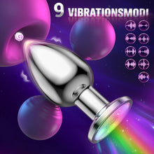 RAINBOW| APP-Vibrierender Edelstahl Analplug mit