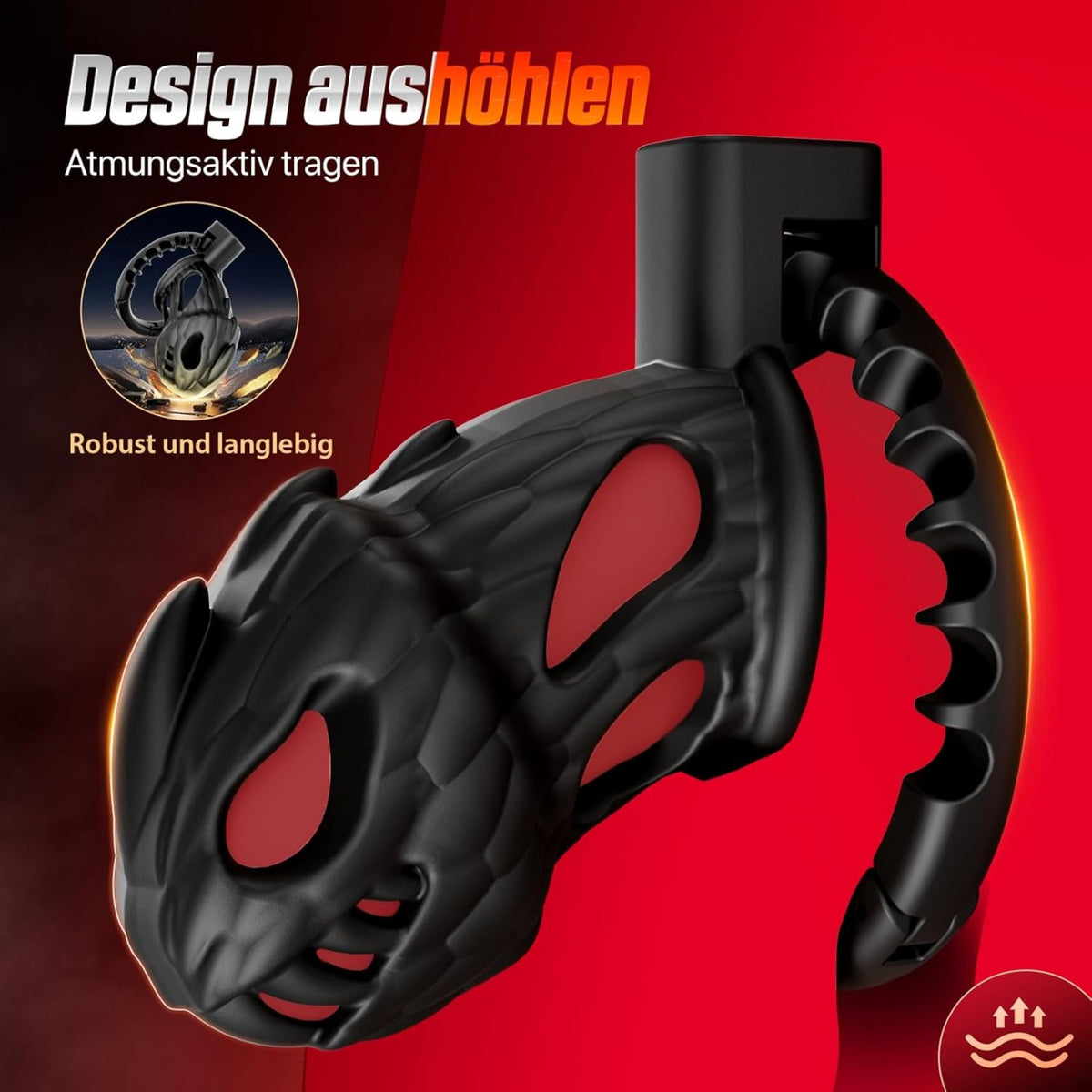 YL-BLACK| Vibrierender Doppel-Penisring mit 10 Modi