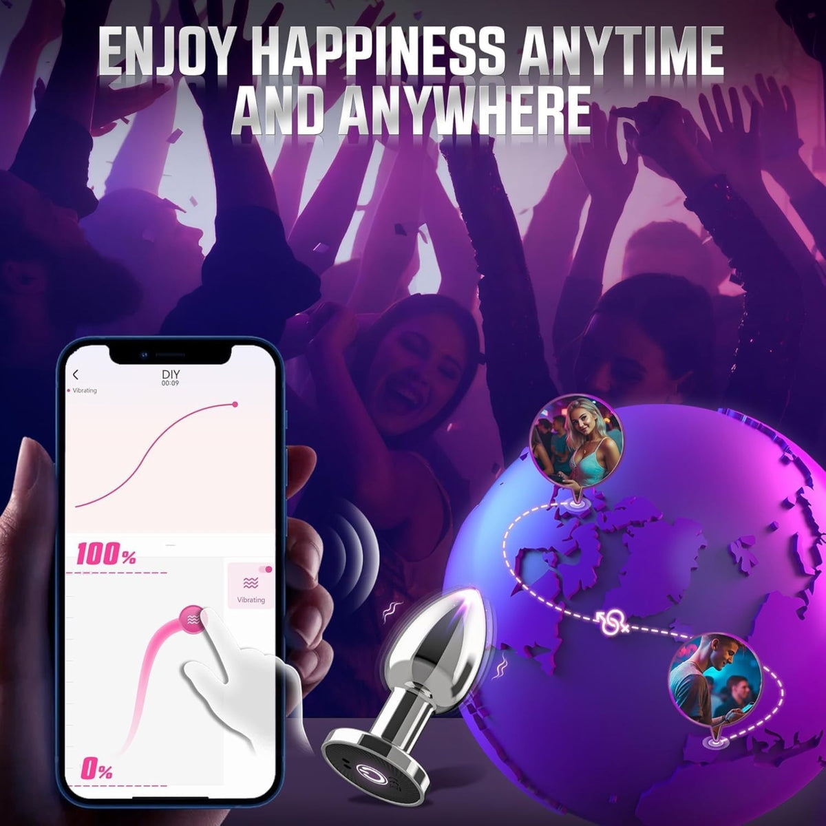 PEKKA-S| APP-& Fernbedienbarer Edelstahl Analvibrator