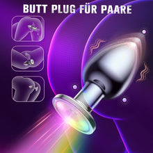 RAINBOW| APP-Vibrierender Edelstahl Analplug mit