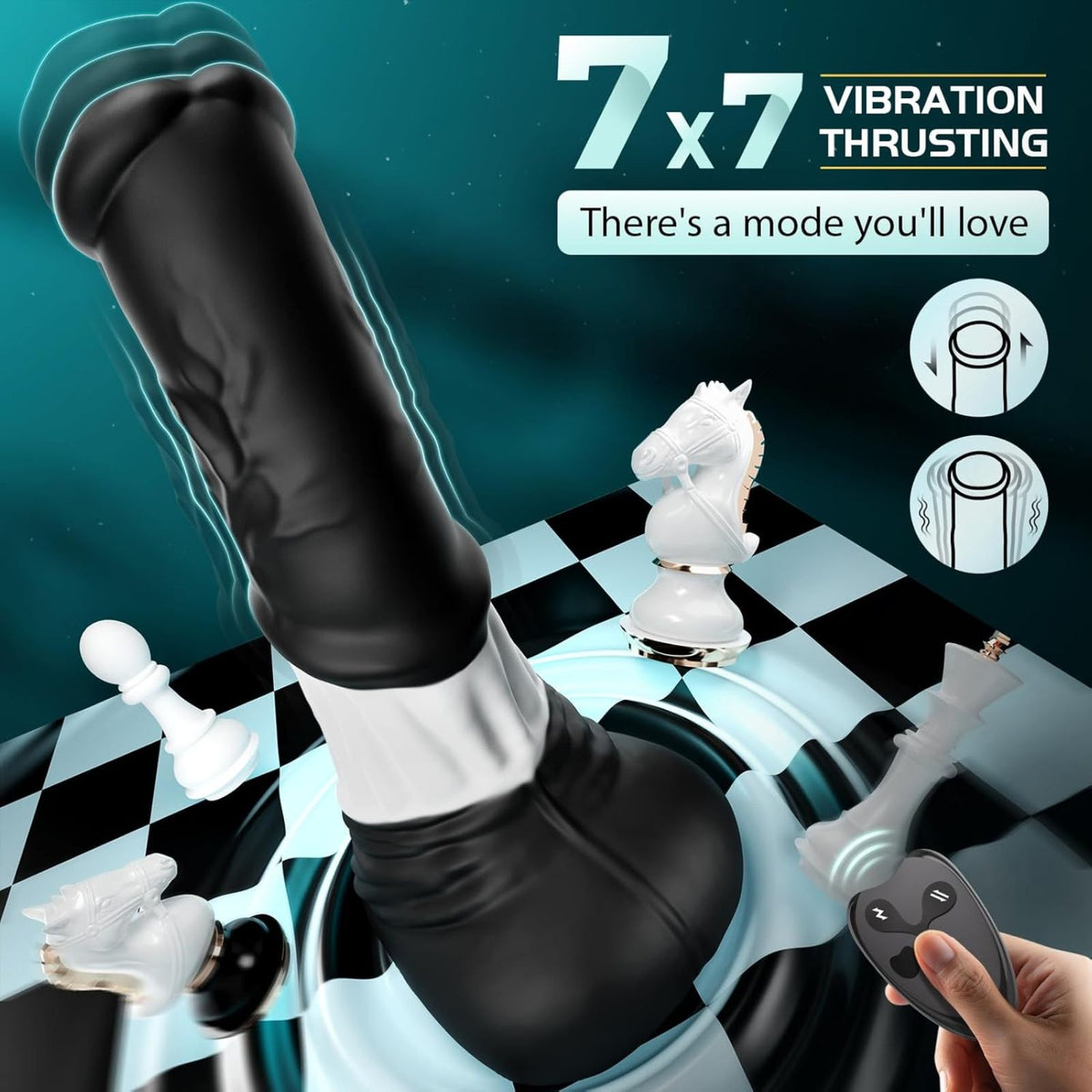 HORSEY| APP-Großer Vibrator mit Stoßfunktion