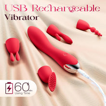 CHARM-ROSY| Vibrator Set für Frauen mit 4 Aufsätzen