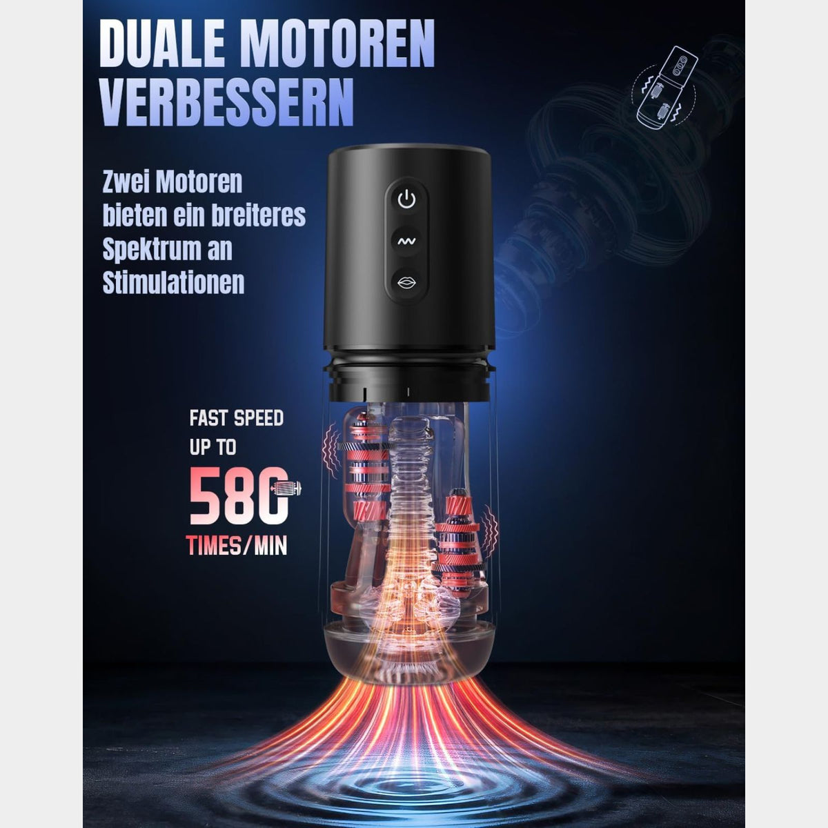 SILVER-1| APP-Elektrischer Masturbator & AI – 2 Motoren