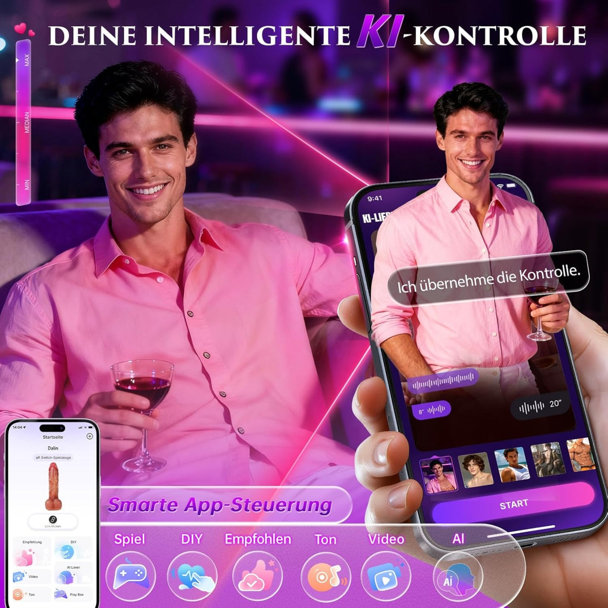DALLIN| APP-Interaktiver KI-Dildo-Vibrator