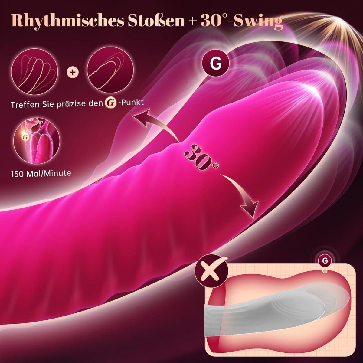 PARKER| APP-30° Schwenk-Vibrator für Frauen