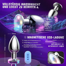 RAINBOW| APP-Vibrierender Edelstahl Analplug mit