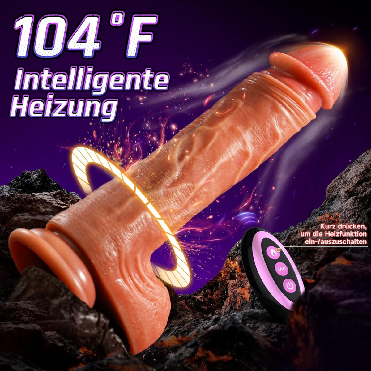 LEINUO-APP| APP gesteuerter Silikon Dildo Vibrator