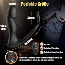 VELA-BLACK| 4-in-1 Prostata-Vibrator mit Cockring & Fernbedienung