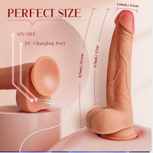 DUKEDAZZLE| APP-Vibrierender Dildo mit Penetration