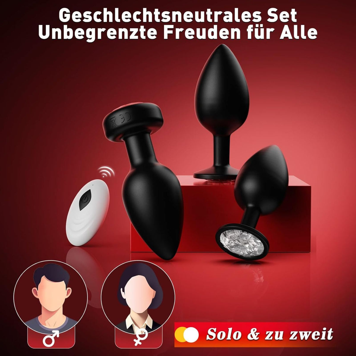 PEKKA-SET| APP-Butt Plug Set mit Vibration & AI Steuerung