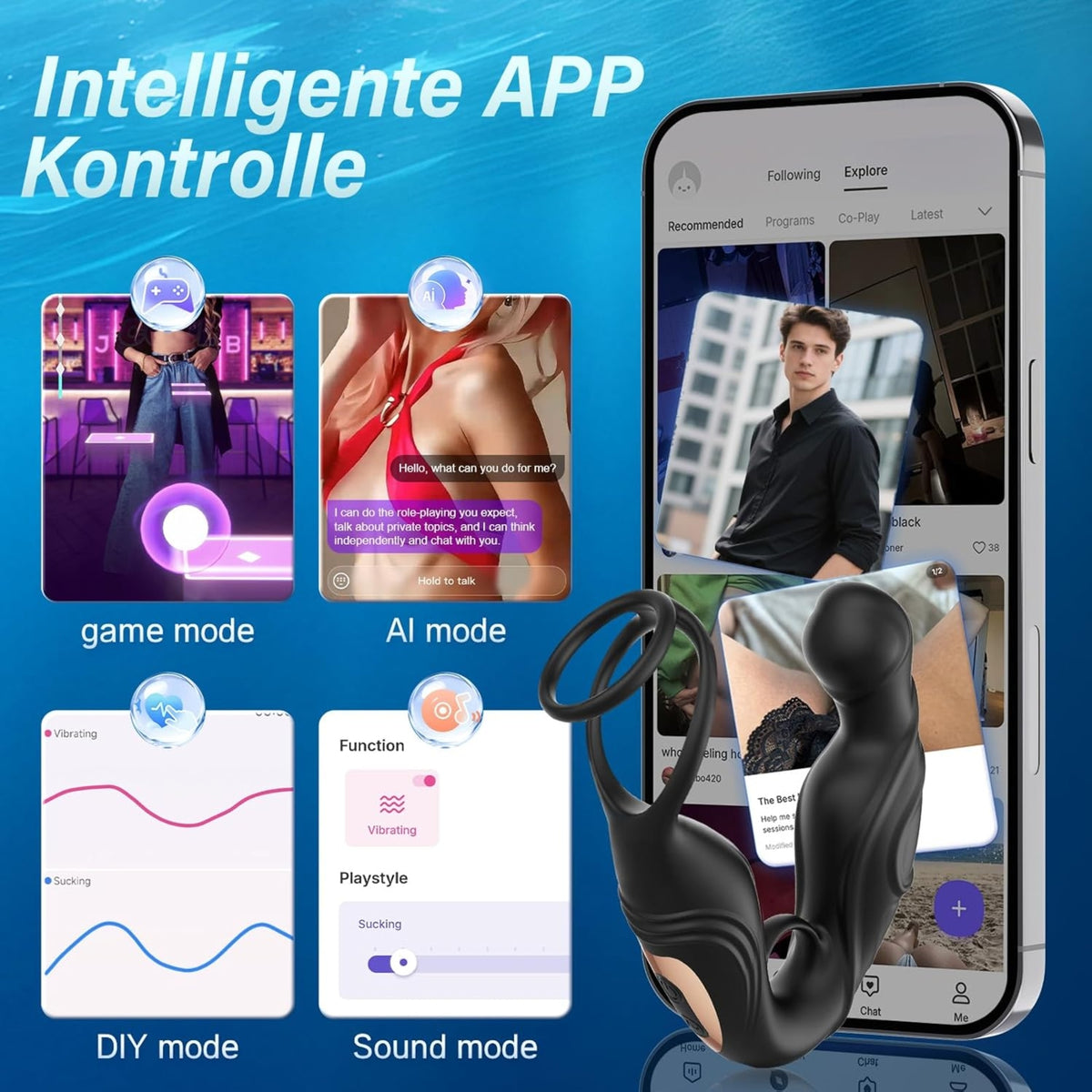 PIPES| APP-gesteuerter Paarvibrator mit Prostata-Stimulation
