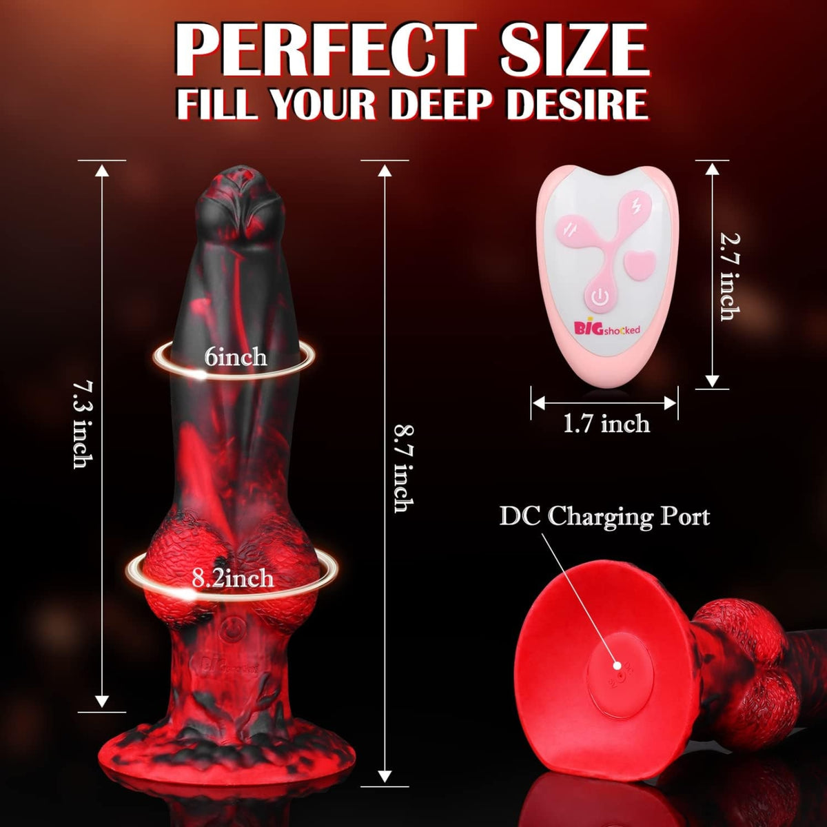 FIREDRAGON| APP-Fantasy Thrusting Dildo mit Steuerung