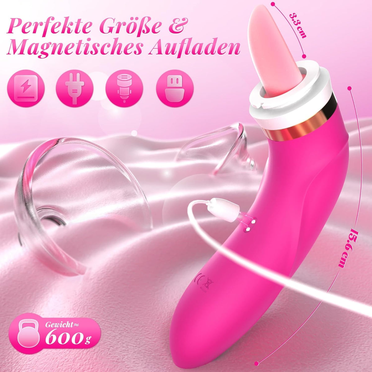 MALI-J| APP-Vaginal Sauger – 2-in-1 Saug- & Zungenstimulator