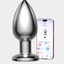 RAINBOW| APP-Vibrierender Edelstahl Analplug mit